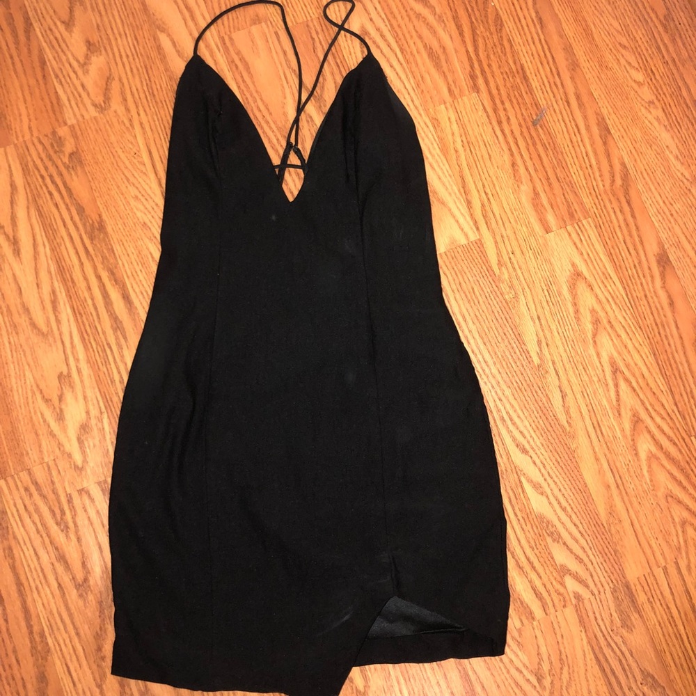 Black mini dress
